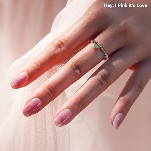 Heyhae Semi Cured Gel Nail Strips - Hey, I Pink It’s Love - color: Hey, I Pink It’s Love