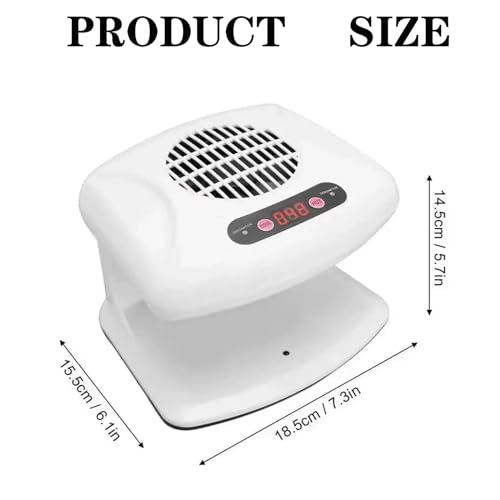Nail Dryer for Regular Polish 300W 2 in 1 Nail Drying Fan with Auto Sensor Hot and Cold Air Professional Nail Dryer for Manicure Salon and Daily Home Use (White) - color: White