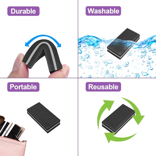 Nail Buffers (30 Pack), Buffer Block Nail File for Acrylic Nails and Natural Nails, 100/180 Grit Small Nail Buffer Block Bulk Buffing Blocks for Nail Buff Professional Manicure File Blocks Set Black - size: 30 Pcs Buffer Blocks Black