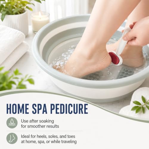 2PC Dual-Sided Foot Callus Remover with 4Blade,Stainless Steel Foot Scraper