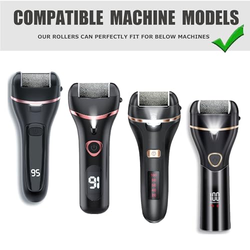 6 Pack Replacement Coarse Roller Head for Electric Callus Remover, Foot File Pedicure Tools Refill Rollers for Feet Pedicure Kit (6pcs Different Coarse) - style: 6pcs Different Coarse-