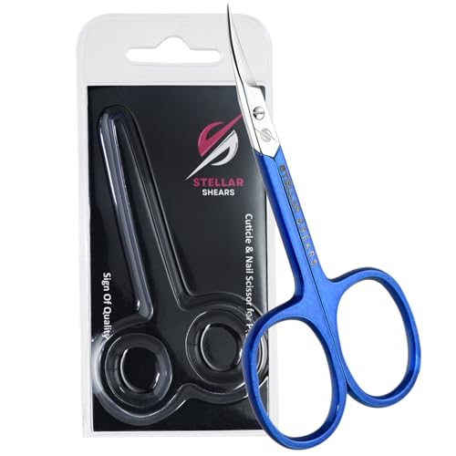 Cuticle Scissors – Extra Fine Curved Stainless Steel Blades for Precise Cuticle, Eyebrow & Nail Trimming – Professional Manicure & Pedicure Scissors for Women & Men (SS-CS-01) - color: Ss-cs-01