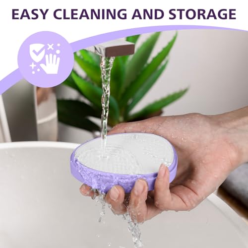 BALUCA Glass Foot File Callus Remover for Feet - Nano Glass Foot Scraper Scrubber Dead Skin Removal for Cracked Heels,Professional Pedicure Tool for Home, Salon, and Travel (Purple) - color: Purple