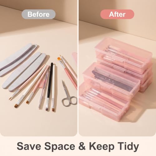 Manicure Box Nail Tools Storage Box 4Pcs Nail Implement Box Organizer Case