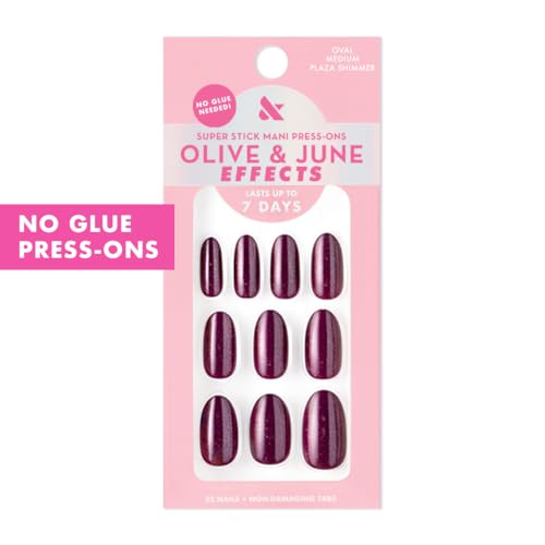 Olive & June Effects Super Stick Press-On Nails, Plaza Shimmer - color: Plaza Shimmer (Pack of 1)