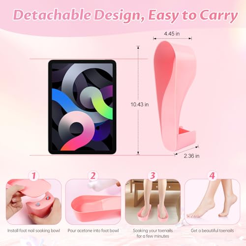 Yokilly Toe Nail Soaking Bowl: 2 PCS Shoe Design Toenails Soak Off Bowl - color: Pink