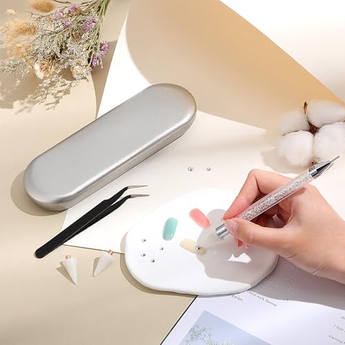 Tatuo Rhinestone Picker Tool Bedazzling Pen Dual Head, White - color: White