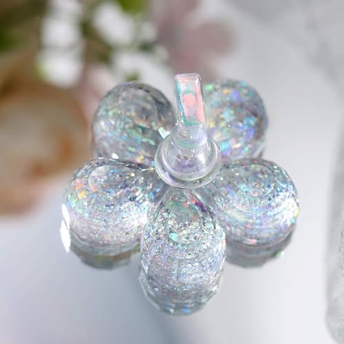 BWESOO Multi-Flower Shape Nail Art Practice Display Stand - Magnetic Tips DIY Nail Crystal Holder, Manicure Tools Accessories