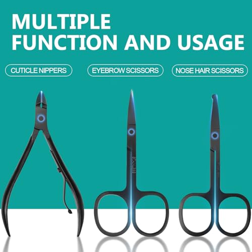 26Pcs Manicure Nail Clipper Set for Men Women Gift, Brown Case - color: Brown