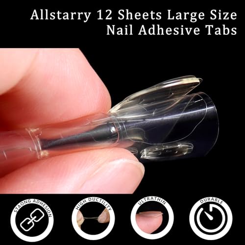 Allstarry 360pcs (12 Sheets) Adhesive Tabs Waterproof Breathable Glue Tabs - size: 15 Size (360pcs)