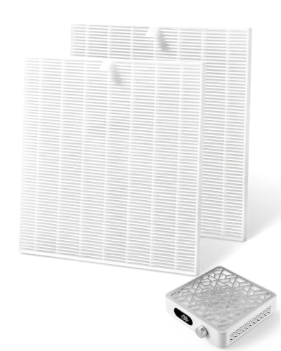 Makartt HEPA Replacement Filter - for DACCAL Nail Dust Collector 2 Pack - color: White