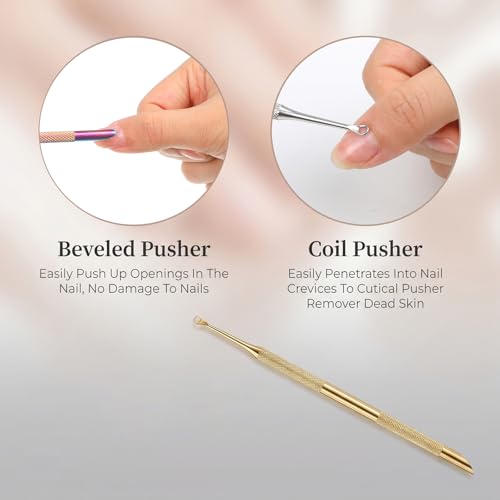 Gjinxi 3pcs Dual Ended Loop Cuticle Remover Pre-treatment Pusher Cleaner