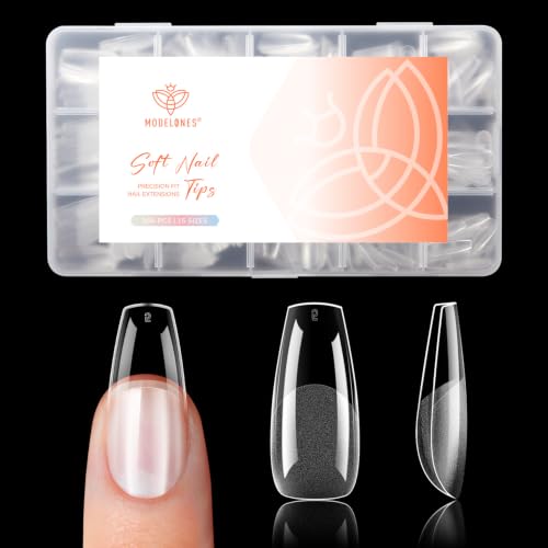 Modelones Medium Coffin Nail Tips 360pcs Pre-shaped False Press On Nail - color: A9-Medium Coffin