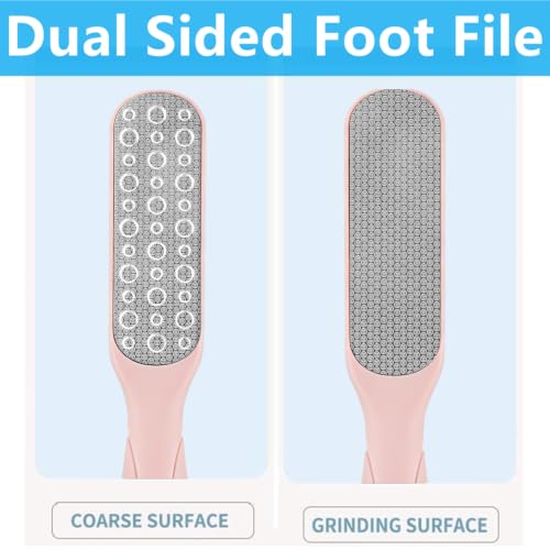 Fu Store 2 Pack Foot Files Callus Remover Foot Rasp Dual Sided Foot File - color: Pink