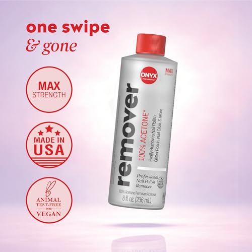 Onyx Professional Acetone Nail Polish Remover Kit with Nail File, 8 fl oz - size: 8 Fl Oz (Pack of 1)