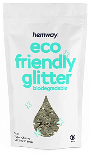Hemway Biodegradable Glitter Champagne Gold 3.5oz Eco Friendly Super Chunky - color: Champagne Gold, size: Super Chunky (1/8" 0.125" 3mm)