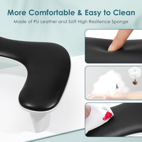 Big Arm Rest for Nails Tech, U-Shaped, for Acrylic Nails, Black - color: 1nd Gen Black