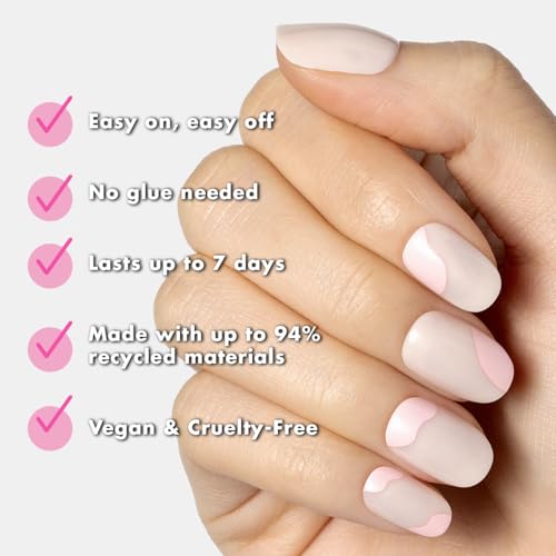 Olive & June Super Stick Press-On Nails, Organic Swirl
