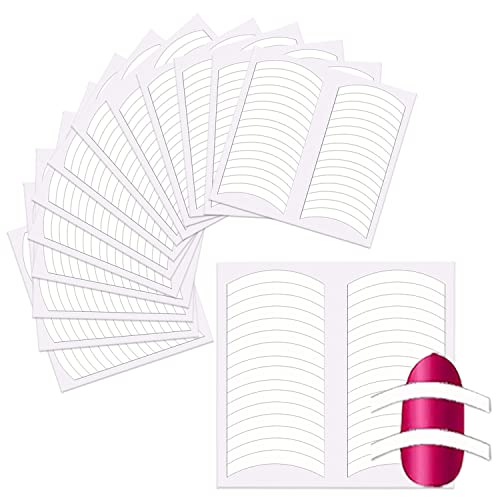 2700 Pieces 90 Sheets French Tip Nail Guides Nail Stencils Self-Adhesive Nail Art Stickers Half Moon French Manicure Strips Nails Design Tool French Nail Sticker Nail Art Stencils - color: NO1