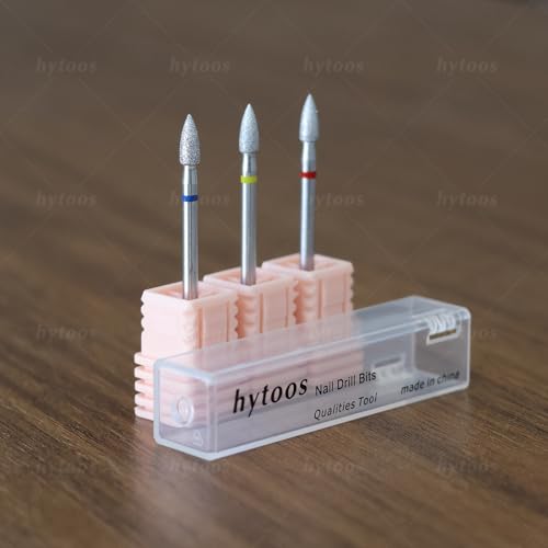 Diamond Nail Drill Bits for Cuticle Removal - 3mm Conical Fine Chrome Coated Rotary Burr for Dead Skin Cleaning, Professional Russian Manicure Accessories, Fit Electric Nail Drill Machines - color: 3mm Conical F