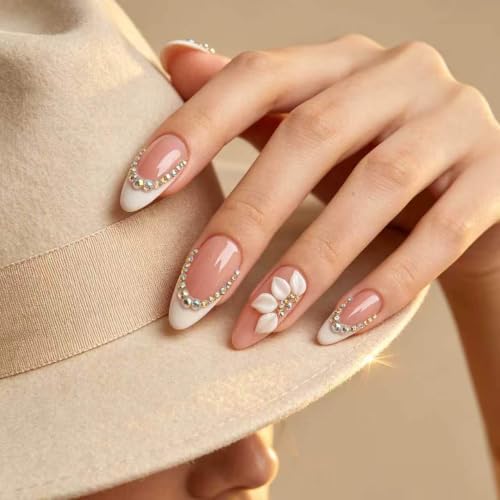Handcraft Almond Press on Nails Medium P09, M Size