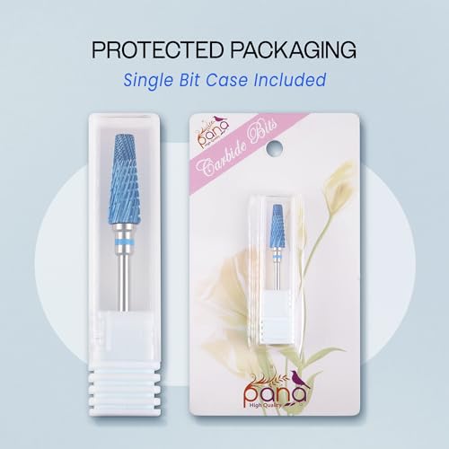 PANA 5-in-1 Pro Upgraded Multi-Function Drill Bit 3/32" Shank Size - (Blue, 2X Coarse to 2X Fine) - Mix Size Tungsten Drill Bit Fast Remove Acrylic Hard Gel Nail for Manicure Pedicure - color: Blue, size: Pro Upgraded
