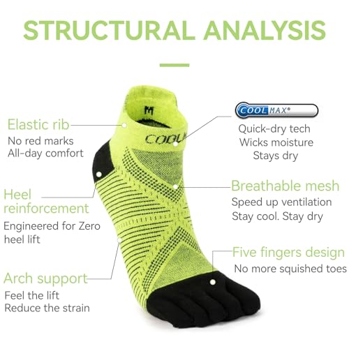 Toe Socks Cool-max Running Socks for Men Women 3 Pairs Athletic Breathable Five Finger Socks - color: E4824-3 Colors-3 Pairs, size: Small