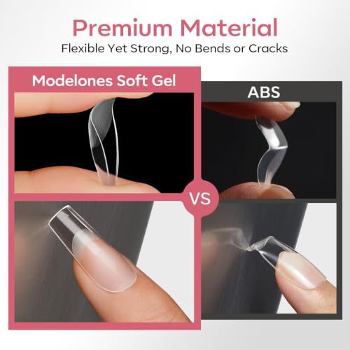 Modelones Medium Coffin Nail Tips 360pcs Pre-shaped False Press On Nail - color: A9-Medium Coffin