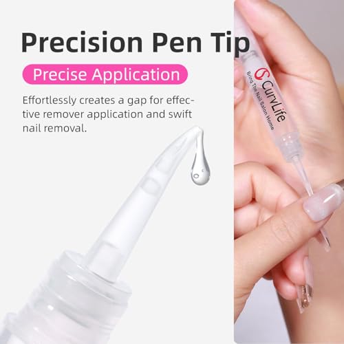 Curvlife 10g Semi Solid Nail Glue Gel with 5ml Nail Glue Remover Pen - size: 15 ml