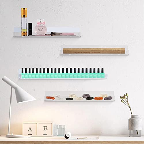 trophable 24in Nail Polish Rack Wall Mounted Shelf - size: 24"x1.56"x2"-6Pack