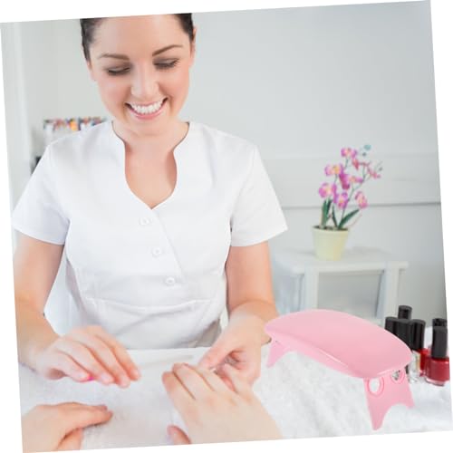 Pink Plastic Nail Art Hand Rest Cushion for Manicure Tables - color: Pink