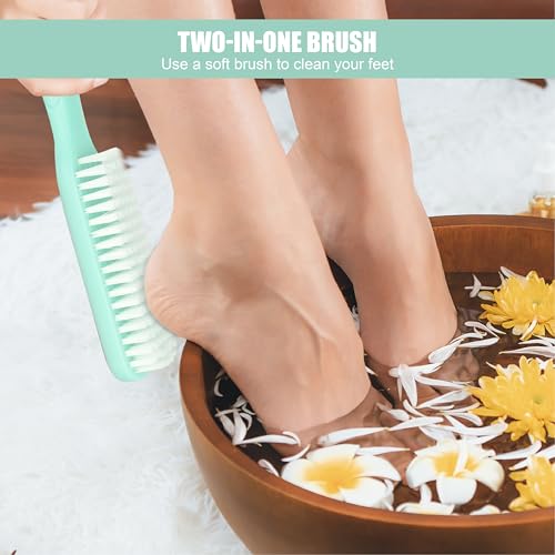 Dual Sided Nano Glass Foot File Green with Cleaning Brush - style: Green Pedicure Foot File