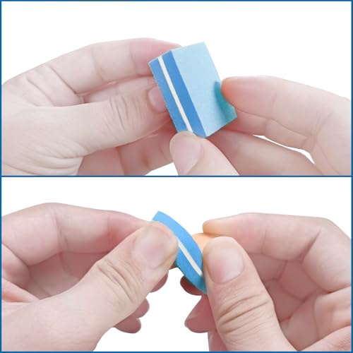 Nail Buffers (50 Pack), mini Buffer Block Nail File for Acrylic Nails and Natural Nails, 100/180 Grit Nail Buffer Block Bulk Buffing Blocks for Nail Buff Professional Manicure File Blocks Set Blue - size: 50 Pcs Mini 100/180 Grit Blue