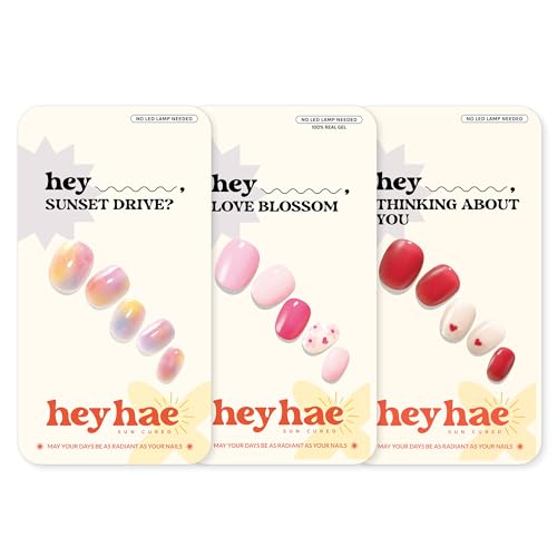 Heyhae Semi Cured Gel Nail Strips Assorted Bundle (3 Pack) - Date Night - color: Date Night