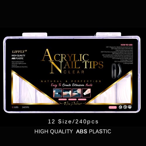 240PCS Dual Forms Nail Mold for Poly gel UV Gel 12 Size With Scale