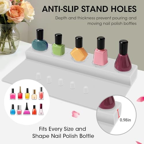 Nail Polish Holder, 2 in 1 Silicone Hand Rest Mat -Grey - color: Grey
