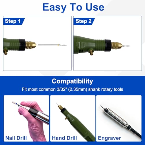Diamond Grinding Bit, 325-400 Grit 1.6x8mm Oval Head - color: Yellow, size: 1.6x8mm