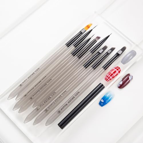 Ombre Nail Brush (Lace), Ombre Brush for Gel Nails, Gradient Manicure Brushes, Gel Nail Polish Pen, Glitter Nail Art Design Painting Tools for Salon & Home, Nail Artists & DIY Enthusiasts - color: Lace Ombre Brush