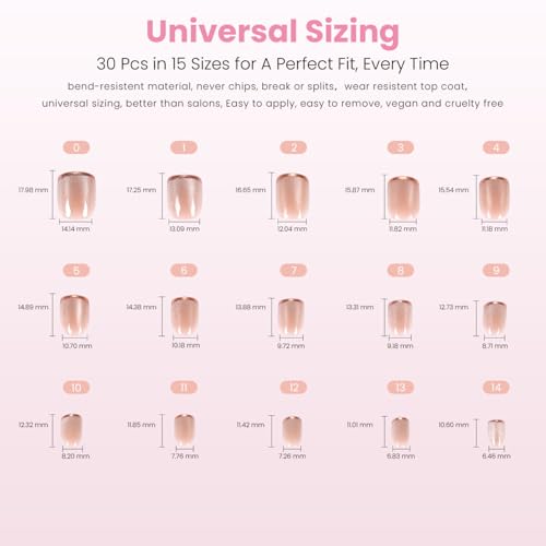 Nail Reformation Press On Nails, Shimmer Bright | Short Square Fake Nails - color: Shimmer Bright