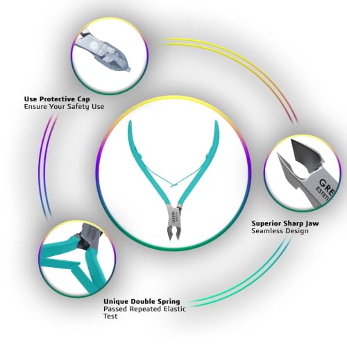 1piece Cuticle Trimmer Nipper 9 Color - color: Cyan