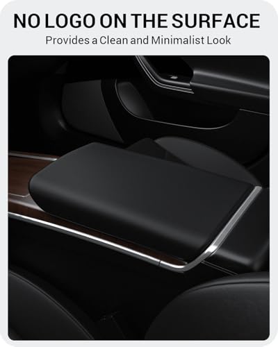 BASENOR Center Console Armrest Cover for Tesla Model S Model X 2021-2026 - size: Model S/X Black