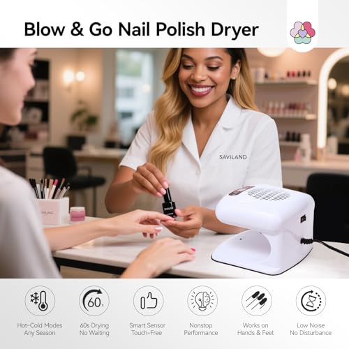 SAVILAND 300W Professional Nail Dryer for Regular Nail Polish - color: White