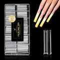 TOMICCA Extra Long Square Nail Tips 312Pcs XXXL Half Cover Acrylic Nails