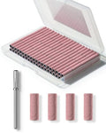 Makartt Nail Drill Bits Sanding Bands - 100 Pcs 240 Grit Set (Pink, #240) - size: 240 Grit