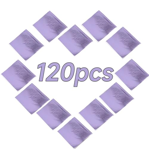 Peach Purple Gold Leaf Sheets, 120 Sheets for Resin Art - color: Peach Purple
