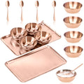 9 PCS Rose Gold Esthetician Supplies 4 Rose Gold Facial Bowls Esthetician 4 Facial Mixing Spoons Facial Mask Mixing Bowl Large Stainless Steel Skin Care Tray Esthetician Spoons for Spas - color: Rose Gold