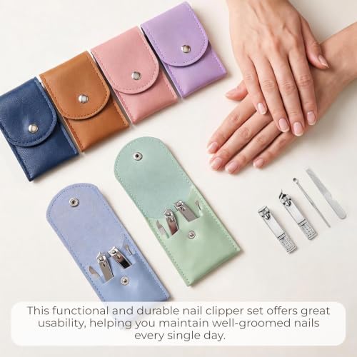 Kocpudu Nail Clippers Bulk Set，Manicure Set Bulk (24-Pack)