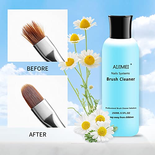 Acrylic Nail Brush Cleaner - Liquid Paint Brush Cleaner for Nails Artists (250ml/8.5 FL.OZ) - color: Brush Cleaner 250ml/8.5 FL.OZ
