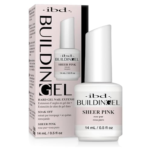 IBD Building Gels Sheer Pink, Bottle – Hard Builder Gel for Nails Extensions, Sculpting & Overlays, Soak-Off UV/LED Nail Enhancement, 0.5 oz, 1 Count - color: Sheer Pink