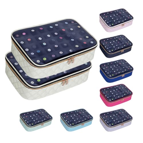 2 Pcs Small Clear Nail Polish Organizer Holds 80 Bottles Nail,Beige - color: Beige-Clear-2 pcs